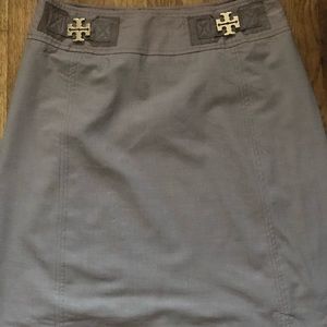 Tory Burch Leanne Gold Buckle Skirt